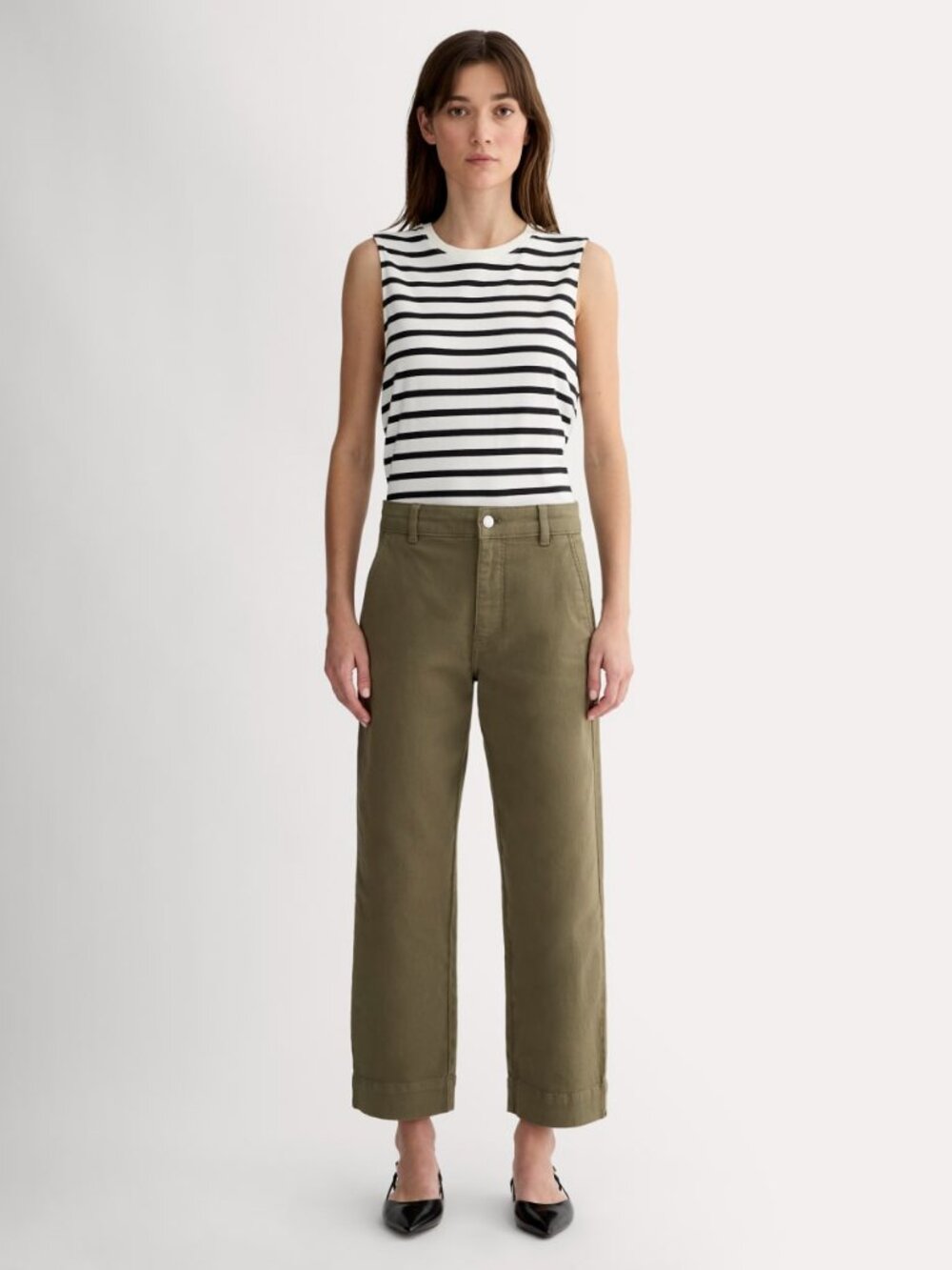 EVERLANE NWT Utility Straight-Leg Pant OLIVE SIZE 6